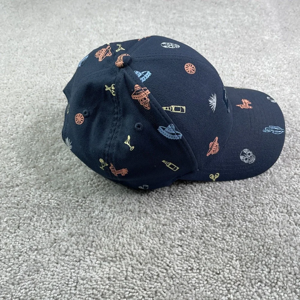 Travis Mathew Hat Cap Mens Snapback Blue Golf Life Of The Party Fiesta Print